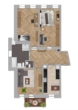 Grundriss_Jägerstraße_1a_-_2_OG_links - +++ 3 Zimmerwohnung mit Gäste-WC und Süd-Balkon in Leipzig-Gohlis +++