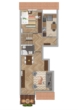 Grundriss unterer Ebene - Mölkau – 4 Raumwohnung mit Balkon und Tiefgaragenstellplatz in ruhiger Lage