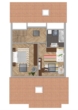 Grundriss obere Ebene - Mölkau – 4 Raumwohnung mit Balkon und Tiefgaragenstellplatz in ruhiger Lage