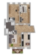 Grundriss_Jägerstraße_1a_-_2_OG_links - +++ 3 Zimmerwohnung mit Gäste-WC und Süd-Balkon in Leipzig-Gohlis +++