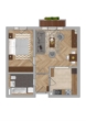 Grundriss - Attraktive 2-Zimmer-Wohnung mit Balkon – Renditestarke Kapitalanlage mit Stellplatz