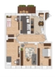 Grundriss 3. OG rechts - 3 vermietete 4-Zimmerwiohnungen im Zentrum-Nord mit Balkon
