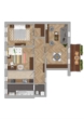 Grundriss - Hochwertige 3 Zimmerwohnung mit Fußbodenheizung und Balkon A+