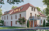 Außenansicht visualisiert - Kapitalanlage | Eigennutzer mit Denkmal-AfA | 3-Zimmer-Maisonette mit Terrasse & Garten bei Leipzig