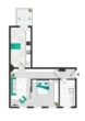 Grundriss Bestand - Hochwertig möblierte 2-Zimmer-Wohnung mit Balkon im Salomonstift – neuwertig