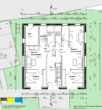 Grundriss EG - Baugrundstück mit Baugenehmigung für 6 Einheiten